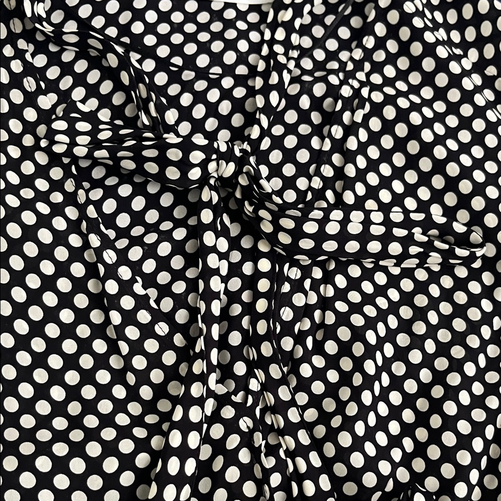 44# Zara Polka Dots Geometric/Assimetrical Women Blouse NWOT - Picture 6 of 13